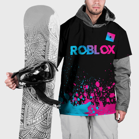 Накидка на куртку 3D с принтом Roblox   neon gradient: символ сверху в Санкт-Петербурге, 100% полиэстер |  | Тематика изображения на принте: 