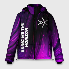 Мужская зимняя куртка 3D с принтом Bring Me the Horizon violet plasma в Белгороде, верх — 100% полиэстер; подкладка — 100% полиэстер; утеплитель — 100% полиэстер | длина ниже бедра, свободный силуэт Оверсайз. Есть воротник-стойка, отстегивающийся капюшон и ветрозащитная планка. 

Боковые карманы с листочкой на кнопках и внутренний карман на молнии. | 