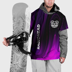 Накидка на куртку 3D с принтом Radiohead violet plasma , 100% полиэстер |  | 