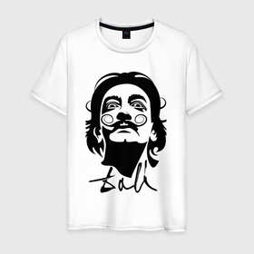 Мужская футболка хлопок с принтом Autograph Dali в Тюмени, 100% хлопок | прямой крой, круглый вырез горловины, длина до линии бедер, слегка спущенное плечо. | 