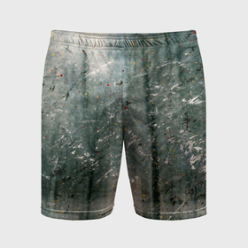 Мужские шорты спортивные с принтом Тени деревьев и краски в Курске,  |  | 