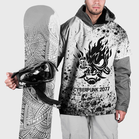 Накидка на куртку 3D с принтом Cyberpunk 2077 glitch на светлом фоне в Санкт-Петербурге, 100% полиэстер |  | 