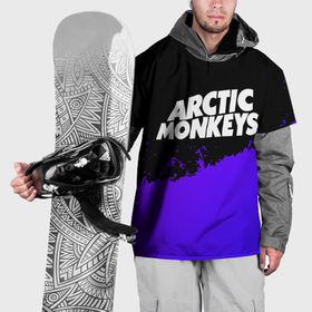 Накидка на куртку 3D с принтом Arctic Monkeys purple grunge в Курске, 100% полиэстер |  | 