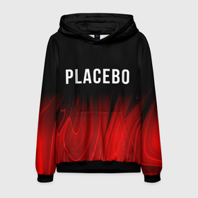 Мужская толстовка 3D с принтом Placebo red plasma в Екатеринбурге, 100% полиэстер | двухслойный капюшон со шнурком для регулировки, мягкие манжеты на рукавах и по низу толстовки, спереди карман-кенгуру с мягким внутренним слоем. | 