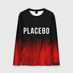 Мужской лонгслив 3D с принтом Placebo red plasma в Екатеринбурге, 100% полиэстер | длинные рукава, круглый вырез горловины, полуприлегающий силуэт | 
