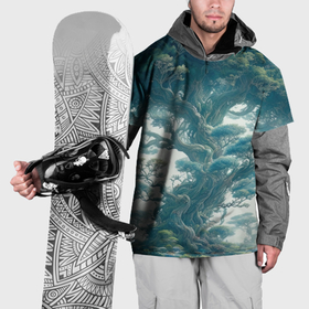 Накидка на куртку 3D с принтом Большое тропическое дерево , 100% полиэстер |  | 