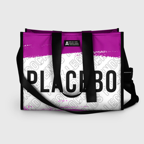 Сумка-шоппер 3D с принтом Placebo rock legends: надпись и символ в Белгороде, 100% полиэстер | застегивается на металлическую кнопку; внутренний карман застегивается на молнию. Стенки укреплены специальным мягким материалом, чтобы защитить содержимое от несильных ударов
 | 