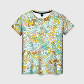 Женская футболка 3D с принтом Rope pattern в Кировске, 100% полиэфир ( синтетическое хлопкоподобное полотно) | прямой крой, круглый вырез горловины, длина до линии бедер | 