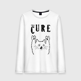 Мужской лонгслив хлопок с принтом The Cure   rock cat в Белгороде, 100% хлопок |  | 