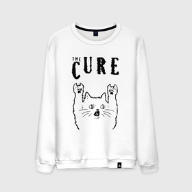 Мужской свитшот хлопок с принтом The Cure   rock cat в Новосибирске, 100% хлопок |  | Тематика изображения на принте: 