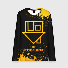 Мужской лонгслив 3D с принтом The Neighbourhood   gold gradient в Белгороде, 100% полиэстер | длинные рукава, круглый вырез горловины, полуприлегающий силуэт | Тематика изображения на принте: 