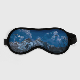Маска для сна 3D с принтом Ночные горы в природе и небо с нло в Санкт-Петербурге, внешний слой — 100% полиэфир, внутренний слой — 100% хлопок, между ними — поролон |  | Тематика изображения на принте: 