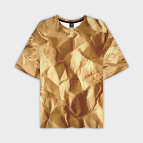 Мужская футболка oversize 3D с принтом Мятая бумага в Тюмени,  |  | Тематика изображения на принте: 