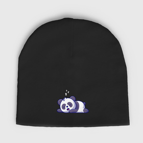 Мужская шапка демисезонная с принтом Милая мультяшная спящая панда в Кировске,  |  | 