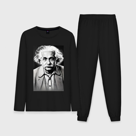 Мужская пижама с лонгсливом хлопок с принтом Альбертик Эйнштейн ,  |  | 