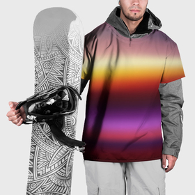 Накидка на куртку 3D с принтом Закат, абстрактные полосы с размытием в Курске, 100% полиэстер |  | 