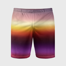 Мужские шорты спортивные с принтом Закат, абстрактные полосы с размытием в Курске,  |  | 