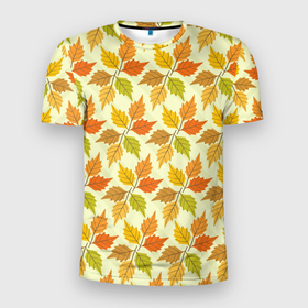 Мужская футболка 3D Slim с принтом Осенний марафон в Тюмени, 100% полиэстер с улучшенными характеристиками | приталенный силуэт, круглая горловина, широкие плечи, сужается к линии бедра | Тематика изображения на принте: 