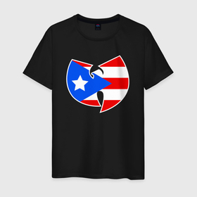 Мужская футболка хлопок с принтом Wu Tang Puerto Rico в городе Новоалтайск, 100% хлопок | прямой крой, круглый вырез горловины, длина до линии бедер, слегка спущенное плечо. | 