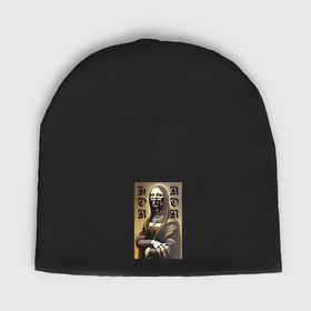 Мужская шапка демисезонная с принтом Mona Lisa   horror   gothic   neural network ,  |  | Тематика изображения на принте: 