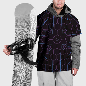 Накидка на куртку 3D с принтом Электролинии в Екатеринбурге, 100% полиэстер |  | Тематика изображения на принте: 