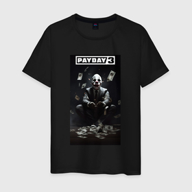 Мужская футболка хлопок с принтом Payday 3 crime в Петрозаводске, 100% хлопок | прямой крой, круглый вырез горловины, длина до линии бедер, слегка спущенное плечо. | 