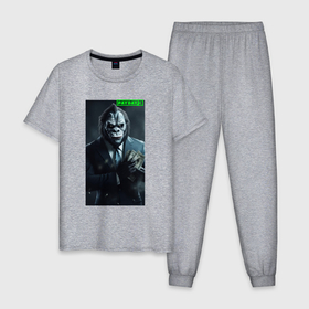 Мужская пижама хлопок с принтом Gorilla payday 3 в Санкт-Петербурге, 100% хлопок | брюки и футболка прямого кроя, без карманов, на брюках мягкая резинка на поясе и по низу штанин
 | 