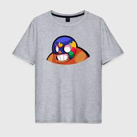 Мужская футболка хлопок Oversize с принтом Эль Примо Бравл Старс в Кировске, 100% хлопок | свободный крой, круглый ворот, “спинка” длиннее передней части | 