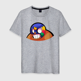 Мужская футболка хлопок с принтом Эль Примо Бравл Старс в Кировске, 100% хлопок | прямой крой, круглый вырез горловины, длина до линии бедер, слегка спущенное плечо. | 