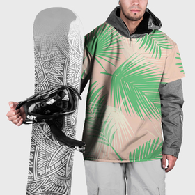 Накидка на куртку 3D с принтом Летние листья папоротника в Кировске, 100% полиэстер |  | 