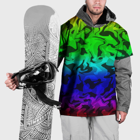 Накидка на куртку 3D с принтом Камуфляж спектр в Екатеринбурге, 100% полиэстер |  | 