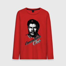 Мужской лонгслив хлопок с принтом Comandante Che Guevara в Новосибирске, 100% хлопок |  | Тематика изображения на принте: 