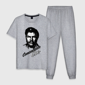 Мужская пижама хлопок с принтом Comandante Che Guevara в Курске, 100% хлопок | брюки и футболка прямого кроя, без карманов, на брюках мягкая резинка на поясе и по низу штанин
 | 