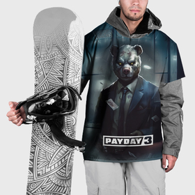 Накидка на куртку 3D с принтом Payday 3 bear в Курске, 100% полиэстер |  | Тематика изображения на принте: 