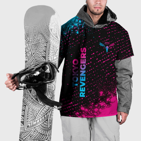 Накидка на куртку 3D с принтом Tokyo Revengers   neon gradient: надпись, символ , 100% полиэстер |  | Тематика изображения на принте: 