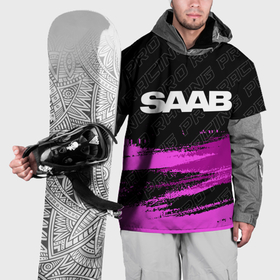 Накидка на куртку 3D с принтом Saab pro racing: символ сверху в Санкт-Петербурге, 100% полиэстер |  | Тематика изображения на принте: 