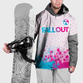 Накидка на куртку 3D с принтом Fallout neon gradient style: символ сверху в Курске, 100% полиэстер |  | 