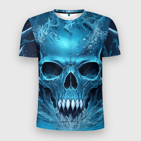 Мужская футболка 3D Slim с принтом Морская свежесть в Петрозаводске, 100% полиэстер с улучшенными характеристиками | приталенный силуэт, круглая горловина, широкие плечи, сужается к линии бедра | 