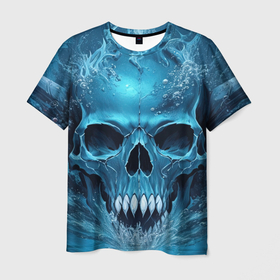 Мужская футболка 3D с принтом Морская свежесть в Петрозаводске, 100% полиэфир | прямой крой, круглый вырез горловины, длина до линии бедер | 