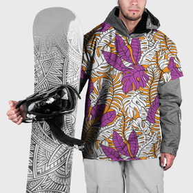 Накидка на куртку 3D с принтом Пальмовые листья с графикой в Новосибирске, 100% полиэстер |  | 