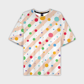 Мужская футболка oversize 3D с принтом Color circles ,  |  | 