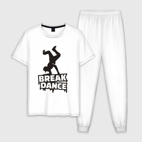 Мужская пижама хлопок с принтом Break dance style , 100% хлопок | брюки и футболка прямого кроя, без карманов, на брюках мягкая резинка на поясе и по низу штанин
 | 