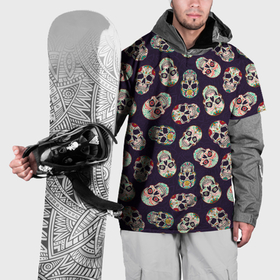 Накидка на куртку 3D с принтом Узор с черепами Pattern with skulls в Белгороде, 100% полиэстер |  | Тематика изображения на принте: 