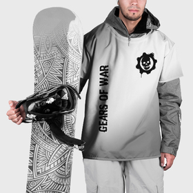 Накидка на куртку 3D с принтом Gears of War glitch на светлом фоне: надпись, символ в Кировске, 100% полиэстер |  | 