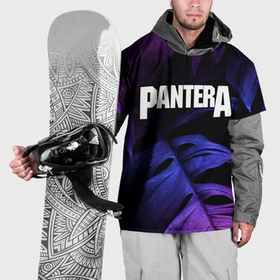 Накидка на куртку 3D с принтом Pantera neon monstera , 100% полиэстер |  | 