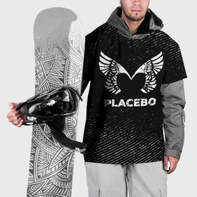 Накидка на куртку 3D с принтом Placebo с потертостями на темном фоне в Новосибирске, 100% полиэстер |  | 