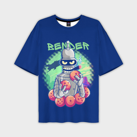 Мужская футболка oversize 3D с принтом Futurama: Бендер ,  |  | 