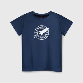 Светящаяся детская футболка с принтом Futurama: Planet Express в Санкт-Петербурге,  |  | Тематика изображения на принте: 