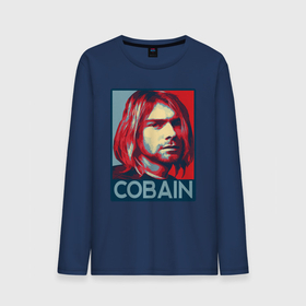 Мужской лонгслив хлопок с принтом Nirvana   Kurt Cobain , 100% хлопок |  | 