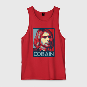 Мужская майка хлопок с принтом Nirvana   Kurt Cobain , 100% хлопок |  | Тематика изображения на принте: 
